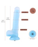 Hismith 9,65 ”Glow Dildo, świeci w ciemnym silikonowym systemie z systemem Kliclok