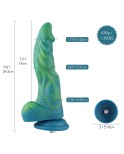 Hismith 9.6 "Silicone Green mélange Dildo jaune avec le système Kliclok Hismith 9.6 "Silicone Green mélange Dildo jaune avec le système Kliclok