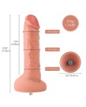 Gode ​​en silicone double densité Hismith 8,28" avec veines légèrement surélevées pour le jeu vaginal et anal