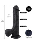 Hismith 12,4 cala Czarny super ogromny silikonowy wibrator do Hismith Premium Sex Machine