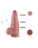 Hismith 9,5 ”tjock dual-densitet realistisk silikon dong med kilclok-system