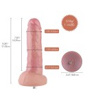 Hismith Curved 8,28" silikondildo med blå ådror, Dual-density dildo med vibrator