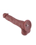 Hismith 12.4'' Huge Silicone Dildo - Intact Testicles Dong for Advanced Users, Brownish