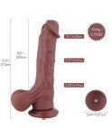 Hismith 12.4'' Huge Silicone Dildo - Intact Testicles Dong for Advanced Users, Brownish