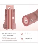 Hismith 8,87" Dual-Density Ultra Silikone Dildo med 6,29" Indsættelig KlicLok