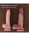 Hismith 8,87" Dual-Density Ultra Silikone Dildo med 6,29" Indsættelig KlicLok