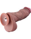 Consolador curvo vibratorio Hismith de 9.35'' con 3 velocidades y 4 modos con sistema KlicLok