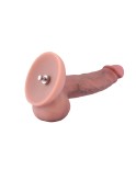 Hismith 6,8" silikondildo med dubbel densitet, 5,4" insättningslängd