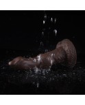Hismith 8.65" Silicone Dildo, 7.9" Insertable, KlicLok S, Brown Dong System