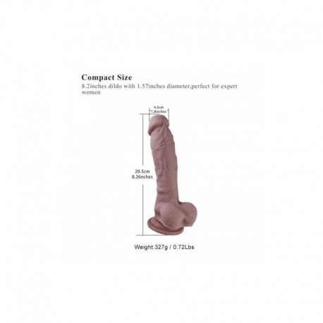 Premium Silicone Dildo, Realistic Penis With Suction Cup (Medium)