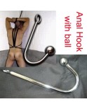 Anale Hook met Bal, RVS, Anaal Plug