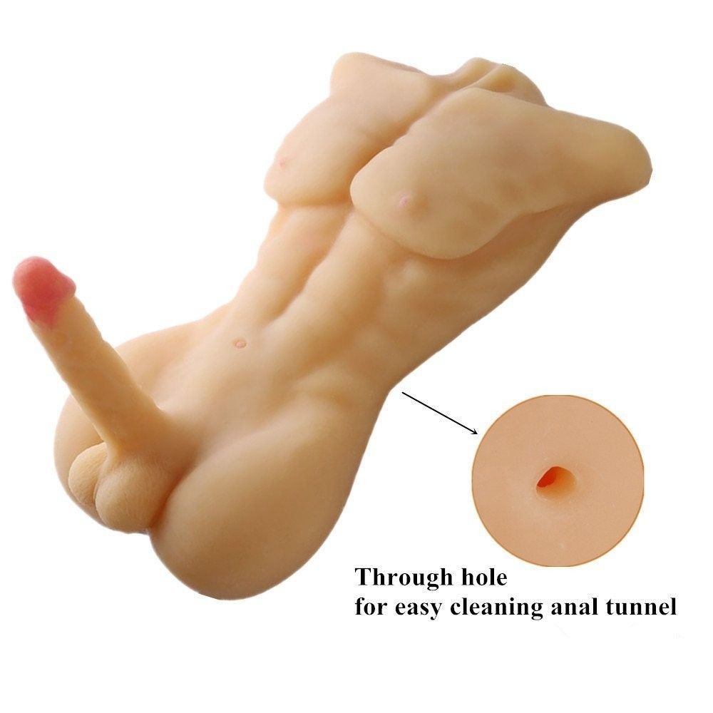 Full Solid Silicone Male Doll with Big Dildo, Sex Doll for Women or Men, Gay Sex Products
