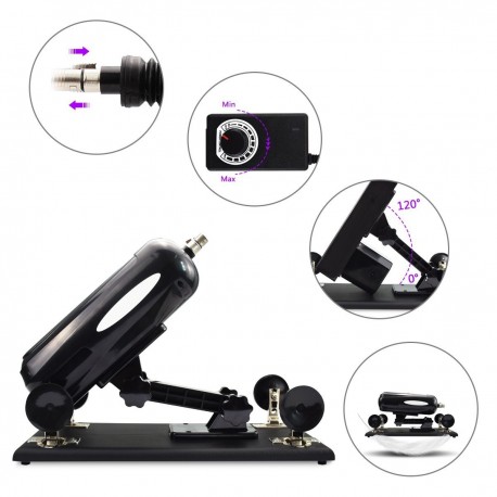 Automatic Sex Machine Speed Adjustable with Big Dildo Masturbation - B