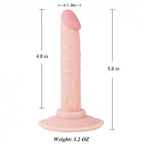 5.7 inch Realistic Natuarl Feel Flesh Dildo with Strong Suction Cup