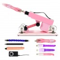 Sex Machine! Small Pink Handle Sex Machine With 7 Attachments Unisex Dildos, Automatic Thrust Machine Device For Sex