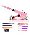 Sex Machine! Small Pink Handle Sex Machine With 7 Attachments Unisex Dildos, Automatic Thrust Machine Device For Sex