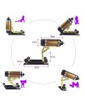 Máquina de sexo recargable multifunción, oro