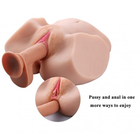 Life Size Virgin Pussy Ass Doll,3D Realistic Male Masturbator Ass Vagina Anal Sex Toys for Male Masturbation(5.3 LB)