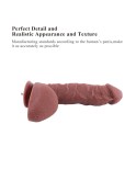 Dildo in silicone da 9 "per macchina del sesso Hismith con connettore KlicLok, lunghezza inseribile da 6,5", caffè