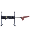 Dildo in silicone da 9 "per macchina del sesso Hismith con connettore KlicLok, lunghezza inseribile da 6,5", caffè