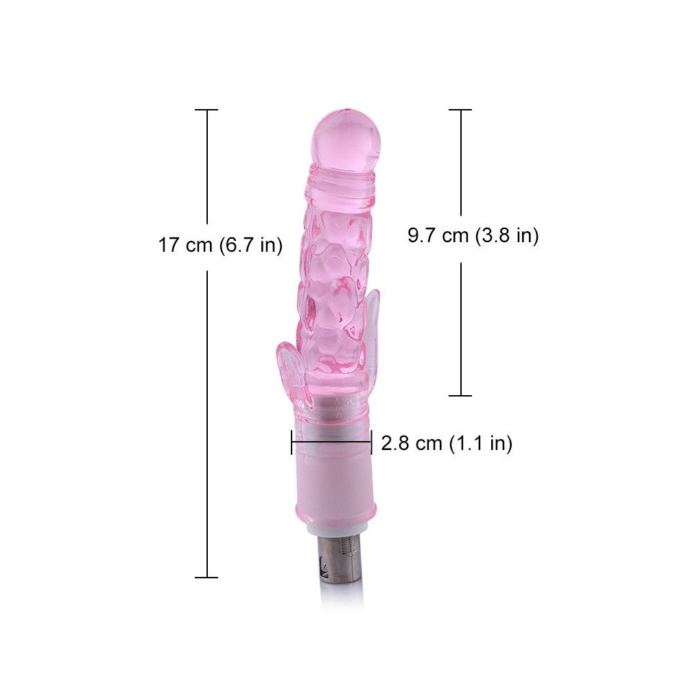 PVC Jelly Dildo with Clitoral Stimulator