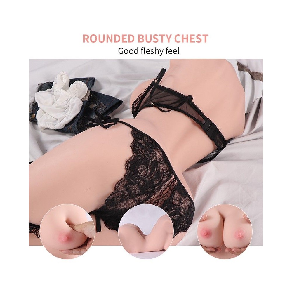 Lifesize Half Body Sex Doll, Sexy Lady with Vagina Auns and Breast, Realistic Silicone Sex Doll