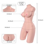 53lb (24kg) Lifesize Half Body Sex Doll, Sexy Lady with Vagina Auns and Breast, Realistic Silicone Sex Doll 53lb (24kg) Lifesize Half Body Sex Doll, Sexy Lady with Vagina Auns and Breast, Realistic Silicone Sex Doll