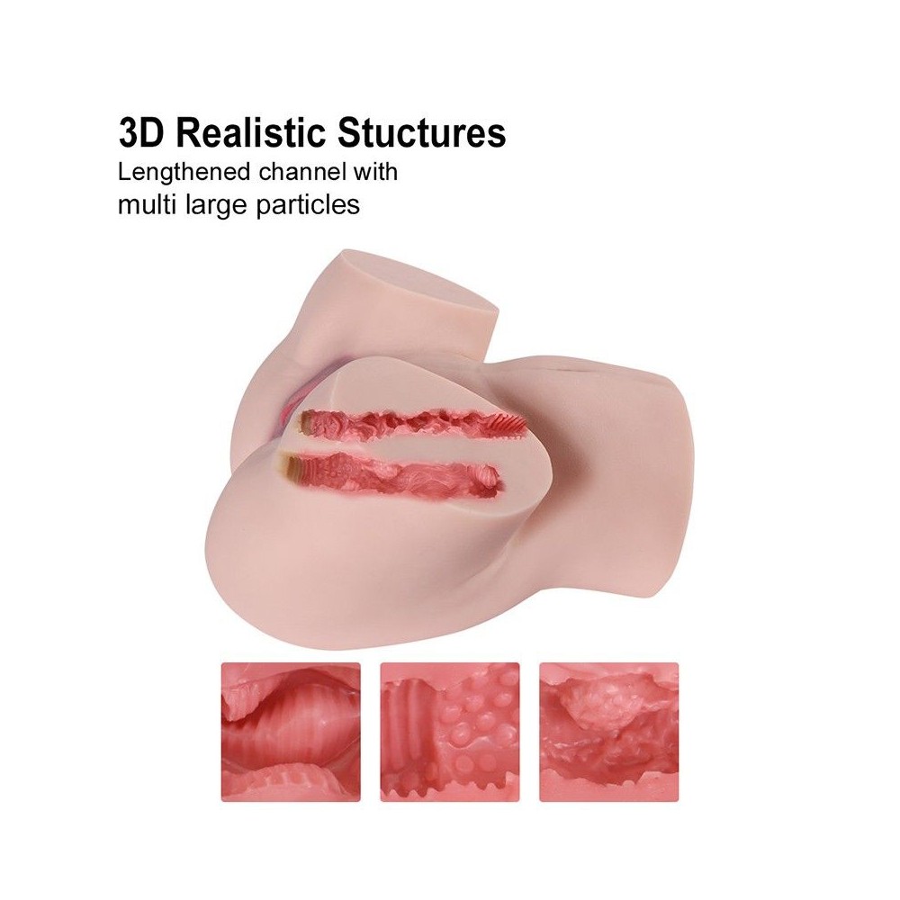 24 lb (11 kg) Lifelike Masturbator Sex Doll with Big Ass Tight Canals for Men Masturbation Vagina Anal Sex 