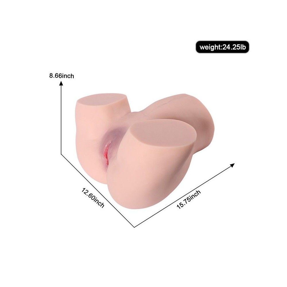 24 lb (11 kg) Lifelike Masturbator Sex Doll with Big Ass Tight Canals for Men Masturbation Vagina Anal Sex 