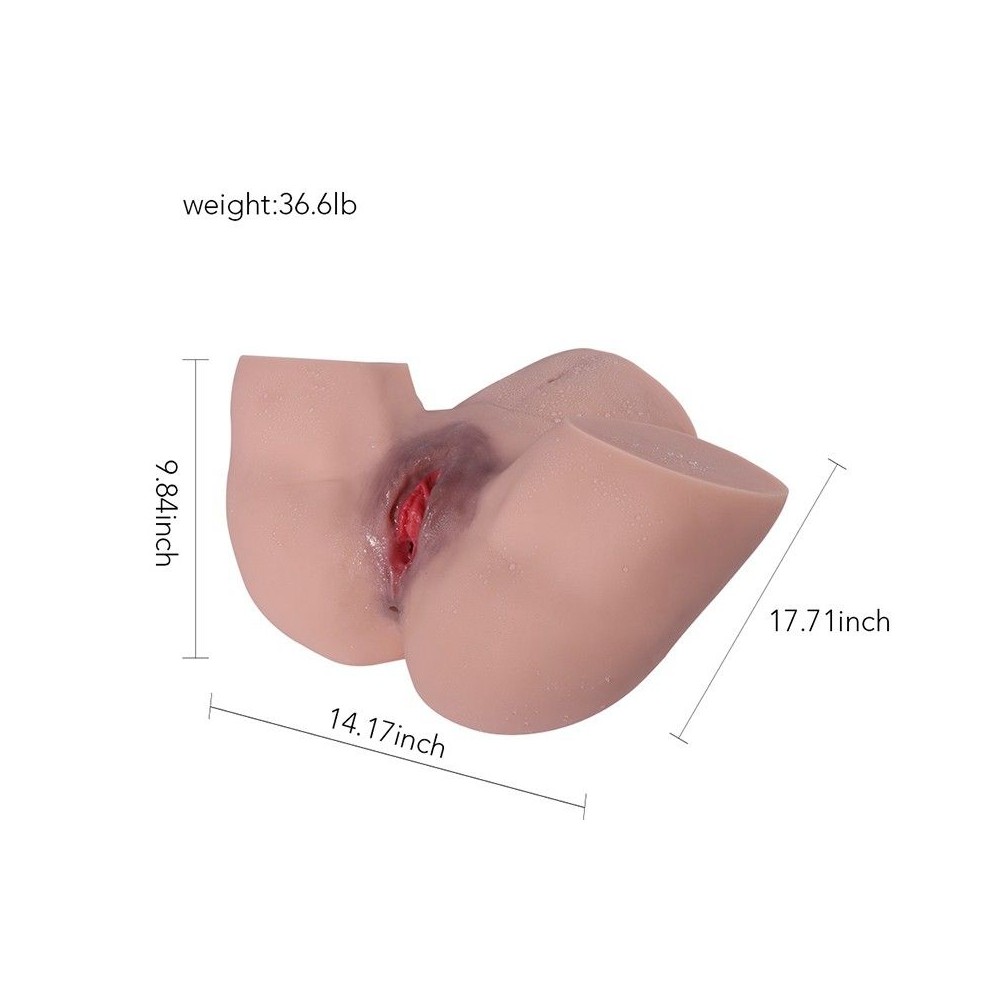 36 lb (15 kg) Dual-Channel Sex Doll,Realistic Vaginal, Male Masturbating,Silicone Sex Doll