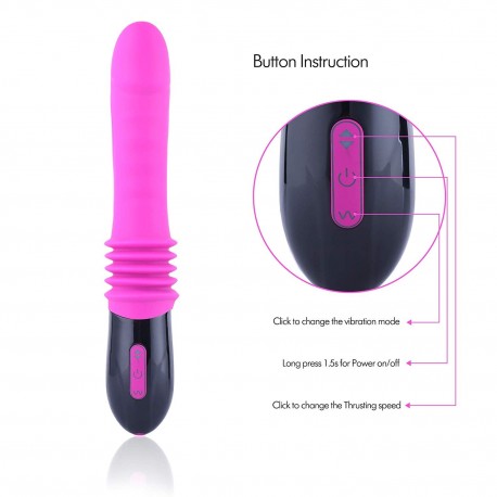 Simulating Automatic Love Machine Gun 5.5-6cm Retractable Telescopic Sex Gun Vibrator