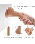 Remote Controlled Vibrating Dildo, Rechargeable Dong Vibrator With Suction Cup - 8.3 inch