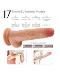Remote Controlled Vibrating Dildo, Rechargeable Dong Vibrator With Suction Cup - 8.3 inch
