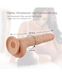Remote Controlled Vibrating Dildo, Rechargeable Dong Vibrator With Suction Cup - 8.3 inch