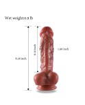 8,3 tum Realistisk Veiny Dildo, Premium Liquid Silicone Dual Layered Dick med sugkopp