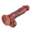 8,3 tommers Realistisk Veiny Dildo, Premium Liquid Silicone Dual Layered Dick med sugekopp