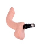 Basic Sex Machine Attachments with G Spot Vibrator Realistic Black Dildo Double Anal Dildo - 3XLR Connector