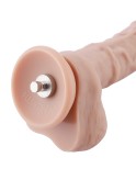 9.1" Silicone Dildo for Hismith Sex Machine with KlicLok Connector, 7.5" Insertable Length,Flesh