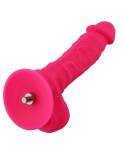 9.1" Silicone Dildo for Hismith Sex Machine with KlicLok Connector, 6.3" Insertable Length,Pink