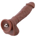 9.1 "Silikon Dildo för Hismith Sex Machine med KlicLok-kontakt, 7,5" infällbar längd. Kaffe