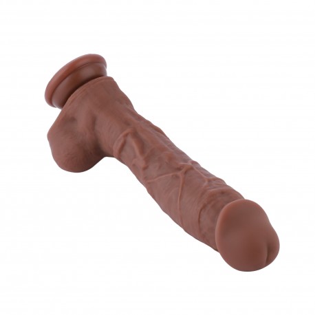 Hismith 8“ FDA Silicone Realistic Dildo for Hismith Premium Sex Machine (Medium) - Coffee