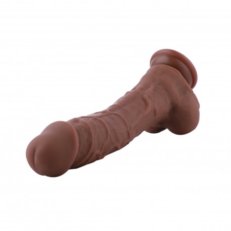 Hismith 8“ FDA Silicone Realistic Dildo for Hismith Premium Sex Machine (Medium) - Coffee