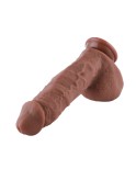 Dildo in silicone da 9 "per macchina del sesso Hismith con connettore KlicLok, lunghezza inseribile da 6,5", caffè