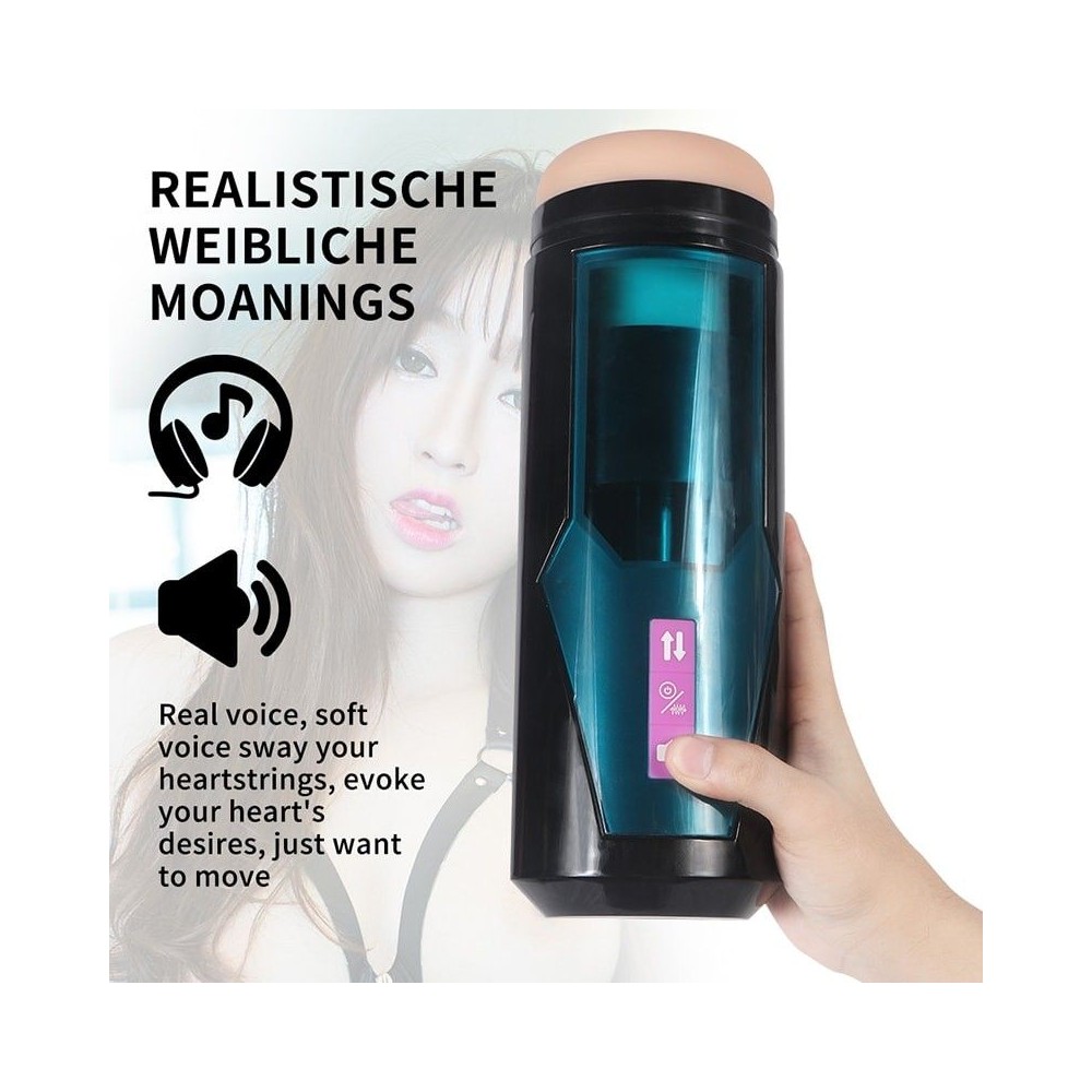 Thrusting Masturbation Cup with 9 Frequency Vibration for Hismith Premium Sex Machine with KlicLok System