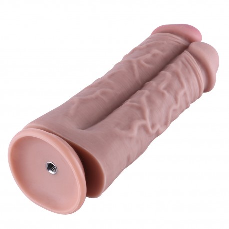 Hismith 8.5”Two Cocks One Hole Silicone Dildo for Hismith Premium Sex Machine