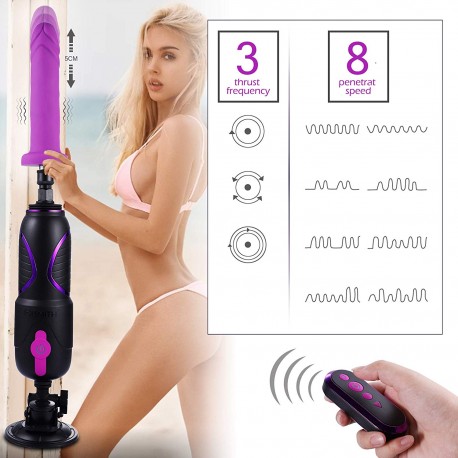 Hismith Pro Traveler, Portable Sex Machine with Remote Controller - KlicLok System
