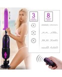 Hismith Pro Traveller, bärbar sexmaskinapp kontrollerad med fjärrkontroll - KlicLok-system - 6,8 "insättningsbar silikondildo