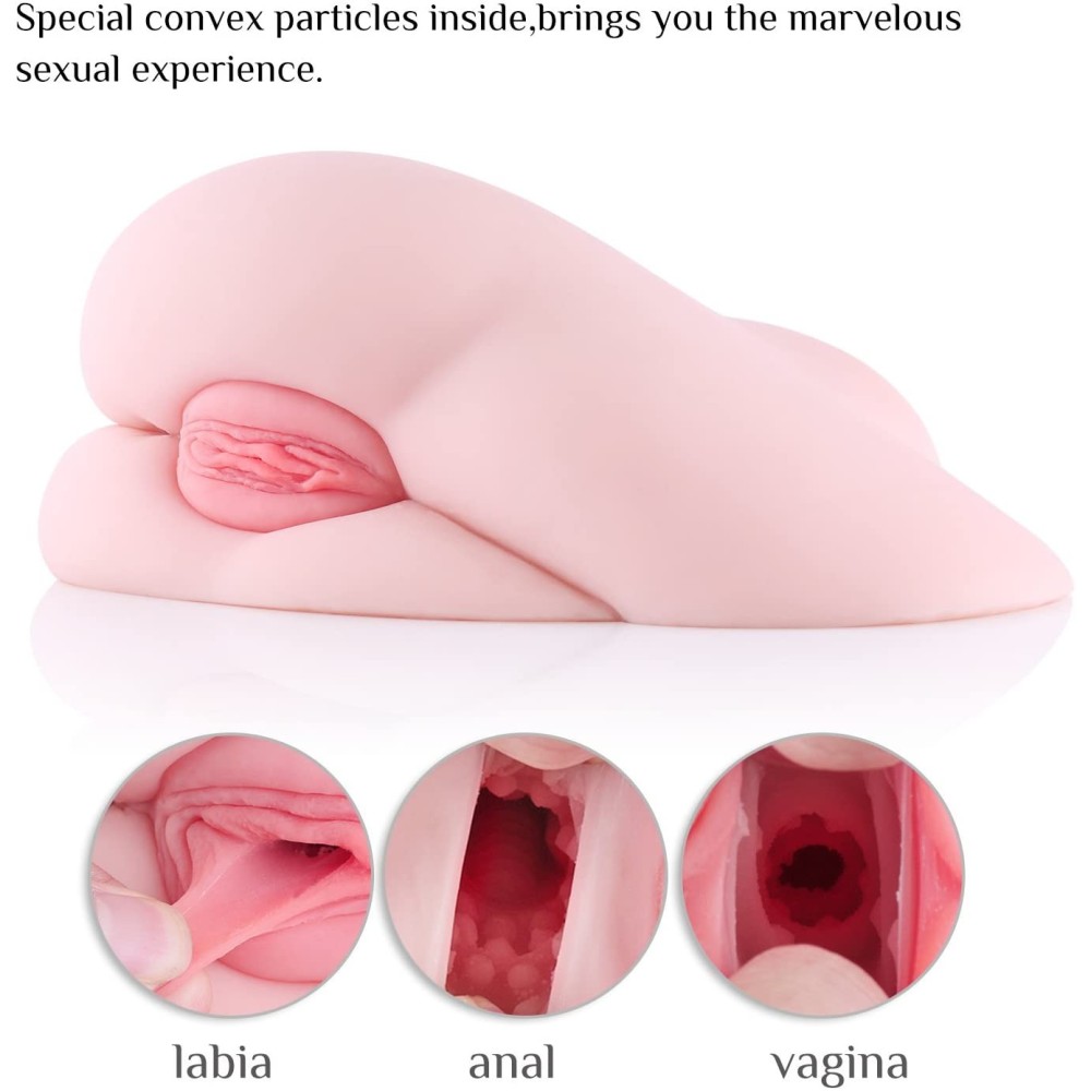 Male Masturbator Life Size Sex Toy, SINLOLI 3D Realistic Spoons Sex Position Pussy Anal Ass Doll for Male Masturbation