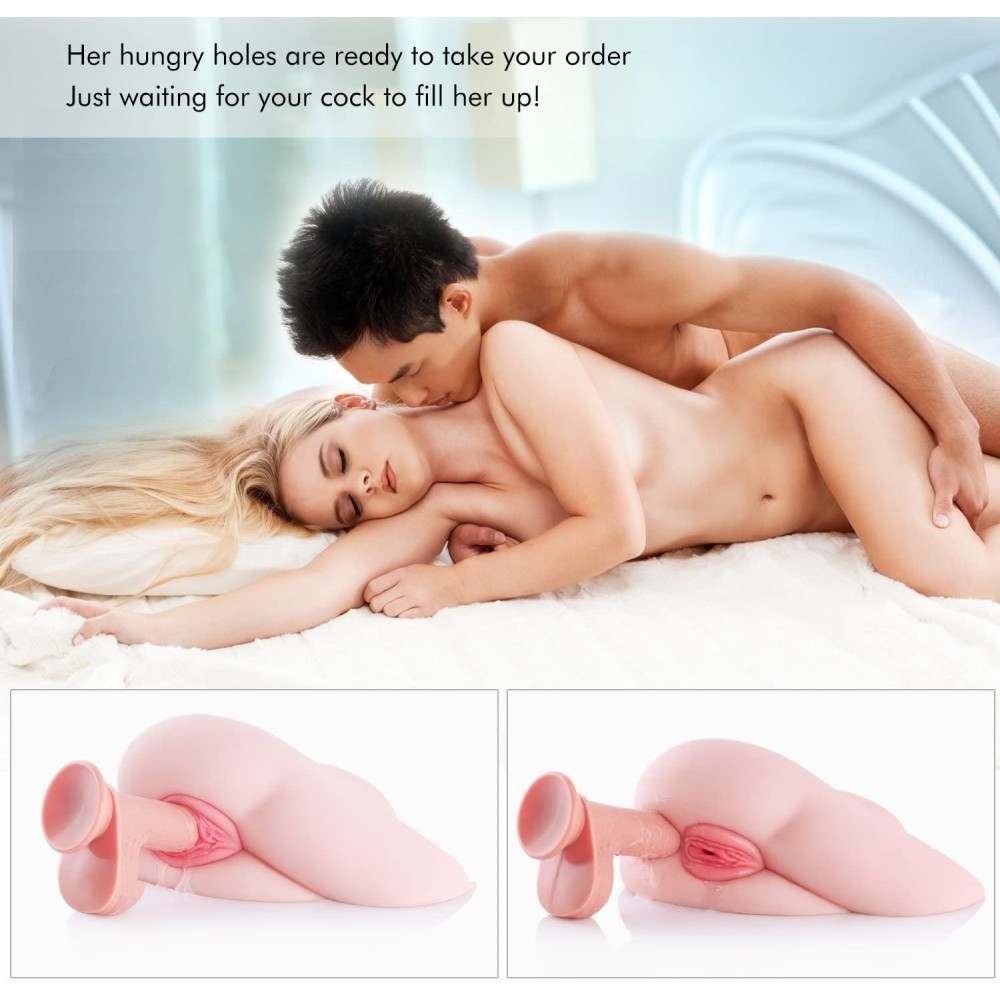 Male Masturbator Life Size Sex Toy, SINLOLI 3D Realistic Spoons Sex Position Pussy Anal Ass Doll for Male Masturbation