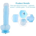 Hismith 9.7" Glow in the Dard Silicone Dildo with Suction Cup & Removable Kliclok